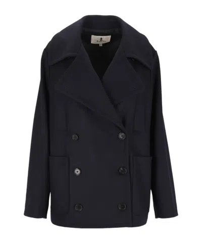 Barena Venezia Double-breasted Coat In Blue
