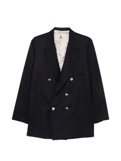Barena Venezia Double-breasted Jacket With Pointed Lapels, Navy Blue