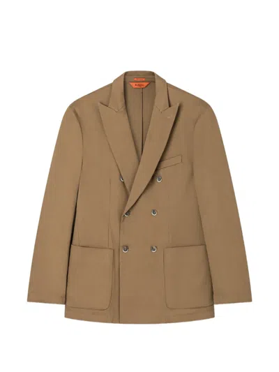 Barena Venezia Double-breasted Siroco Rovato Jacket In Brown