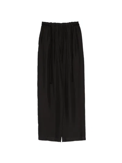 Barena Venezia Drawstring Wide-leg Trousers In Black