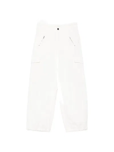 Barena Venezia Drawstring-cuff Cargo Pants In White