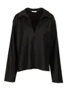 Barena Venezia Long-sleeve Collared Top In Black