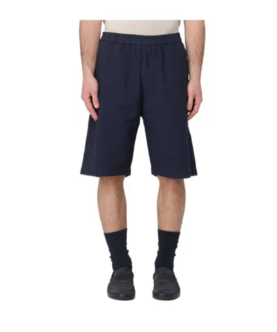Barena Venezia Elastic Waist Shorts In Blue