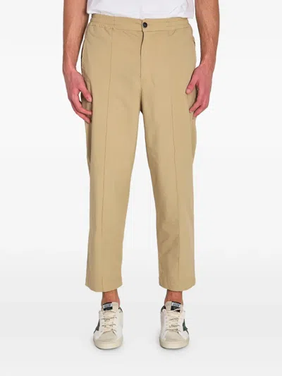 Barena Venezia Ameo Pavion Mid Rise Wide Leg Trousers In Gold