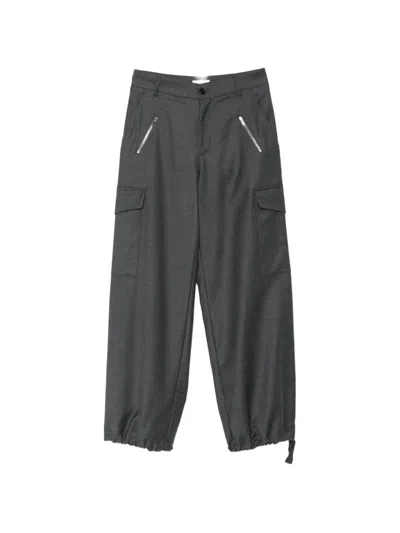 Barena Venezia Elasticated-cuff Tapered Trousers In Gray
