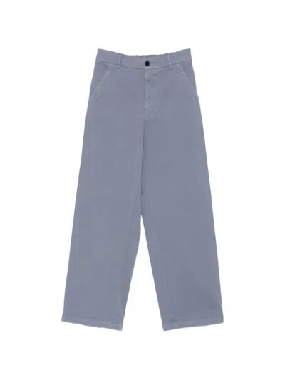 Barena Venezia Elasticated-waistband Cotton Trousers In Blue