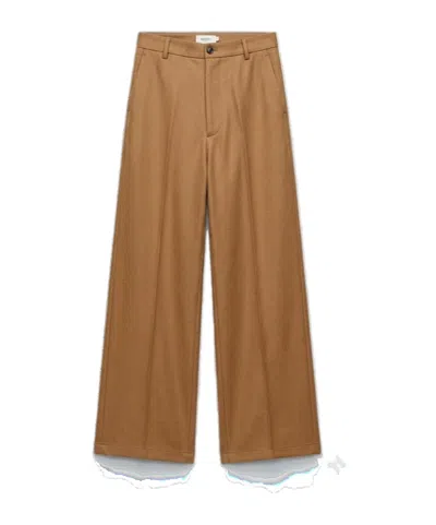 Barena Venezia Flannel Trousers In Brown