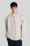 Barena Venezia Gabier Bomber Jacket In Grey Wool In Neutral