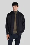 Barena Venezia Giare Bomber Jacket In Blue Wool In Blue