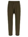 Barena Venezia Straight Leg Elastic Waistband Pants With Back Pockets In Green