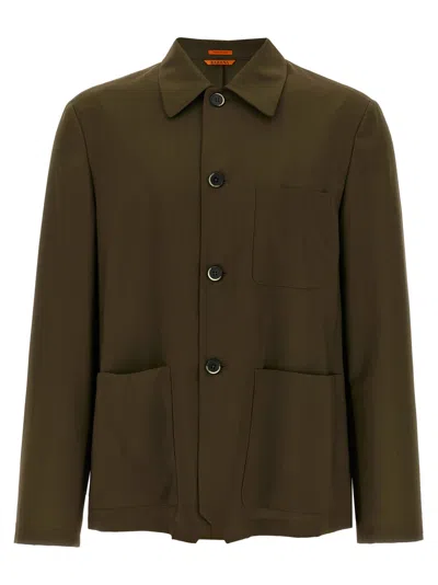 BARENA VENEZIA GREEN VISAL OVERSHIRT