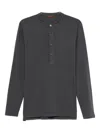 Barena Venezia Henley-neck Long-sleeve T-shirt In Gray