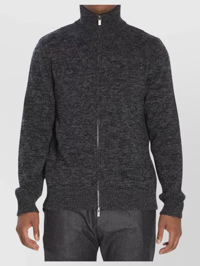 Barena Venezia High Collar Wool Knit Sweater In Gray