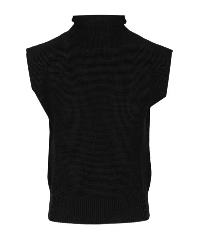 Barena Venezia High-neck Sleeveless Top In Black