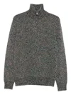 Barena Venezia High-neck Zip-front Sweater In Green