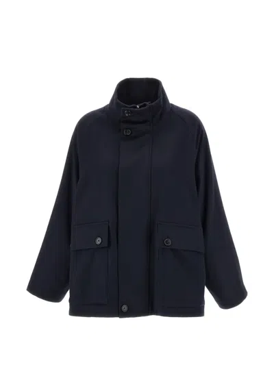 Barena Venezia High-neck Flap-pocket Coat In Animal Print