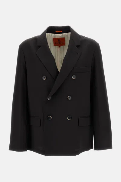 Barena Venezia Double-breasted Virgin Wool-gabardine Blazer In Multi