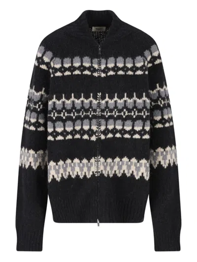 BARENA VENEZIA JACQUARD ZIP CARDIGAN