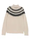 Barena Venezia Patterned Roll-neck Sweater In Neutral
