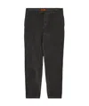 Barena Venezia Leather Belt Loop Casual Pants In Black