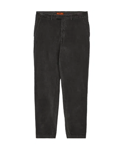 Barena Venezia Leather Belt Loop Casual Pants In Black