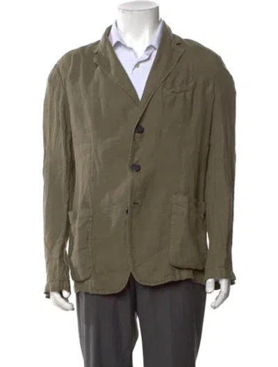Pre-owned Barena Venezia Linen Blazer In Green