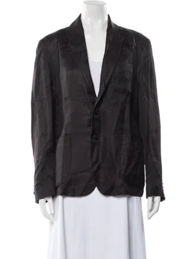 Pre-owned Barena Venezia Linen Blazer W/ Tags In Black