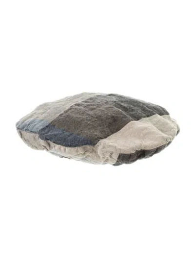 Pre-owned Barena Venezia Linen Colorblock Cap W/tags In Multi