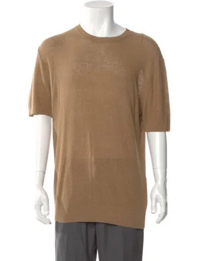 Pre-owned Barena Venezia Linen Crew Neck Pullover In Brown