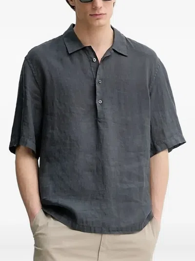 Barena Venezia Linen Polo Shirt In Blue