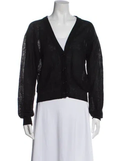 Pre-owned Barena Venezia Linen V-neck Sweater In Gray