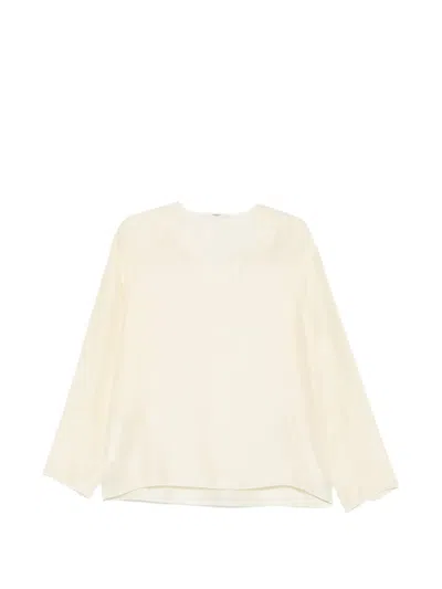 Barena Venezia Livietta V-neck Long-sleeve Blouse In Neutral