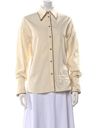Pre-owned Barena Venezia Long Sleeve Button-up Top W/ Tags In Neutral