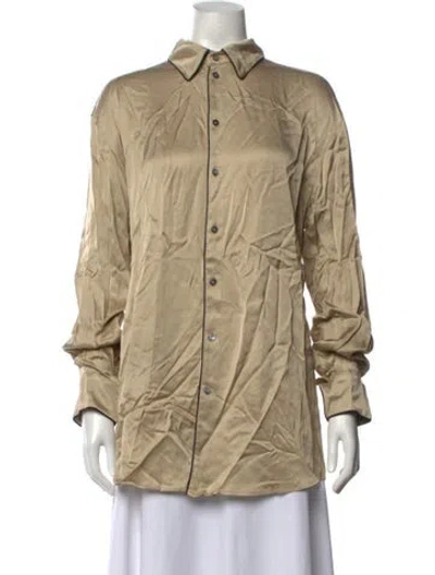 Pre-owned Barena Venezia Long Sleeve Button-up Top W/ Tags In Neutrals