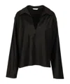 Barena Venezia Long-sleeve Collared Top In Black