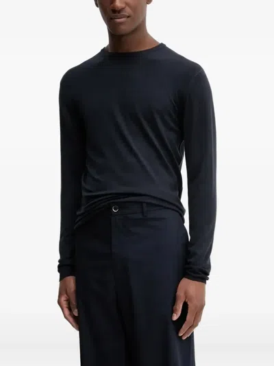 Barena Venezia Long-sleeve Crew-neck Sweater In Blue