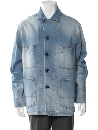 Pre-owned Barena Venezia Long Sleeve Denim Shirt In Blue