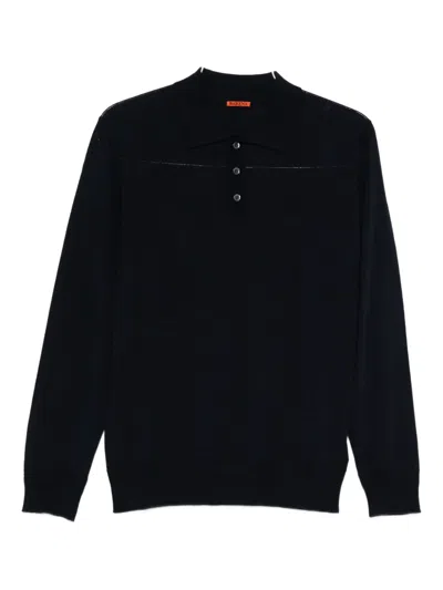 Barena Venezia Long-sleeve Polo Shirt In Blue