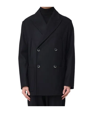 Barena Venezia Long-sleeved Coat In Black
