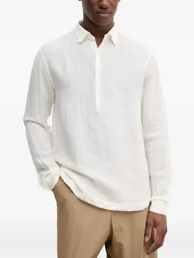 Barena Venezia Long-sleeved Polo Shirt In White