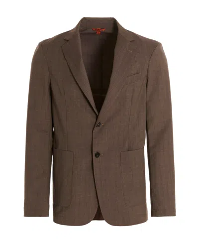 Barena Venezia Long Sleeved Suit Jacket In Brown