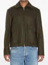 Barena Venezia Magan Caramal Flap-pocket Zip-front Jacket In Brown