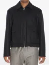 Barena Venezia Zippered Long Sleeve Casual Jacket In Black