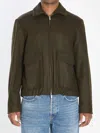 Barena Venezia Magan Caramal Flap-pocket Zip-front Jacket In Metallic
