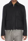 Barena Venezia Zippered Long Sleeve Casual Jacket In Black