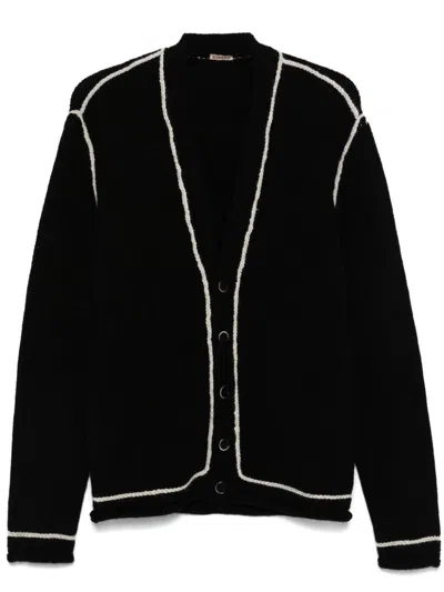 Barena Venezia Black Knitwear Mangano Doreto Cardigan In 590