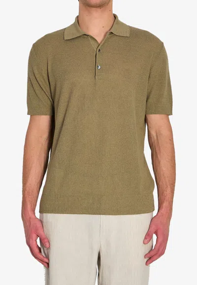 Barena Venezia Barena Three-button Knitted Polo Shirt In Green