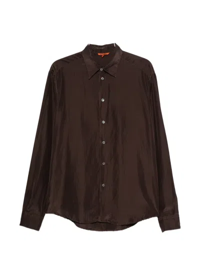Barena Venezia Maridola Long-sleeve Button-down Shirt In Brown