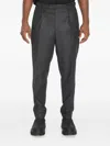Barena Venezia Tailored Wool Trousers With Pleats And Adjusters In Gray