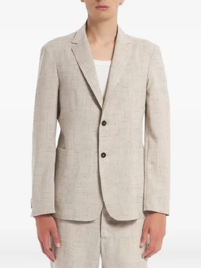 Barena Venezia Mélange-effect Blazer In Gray